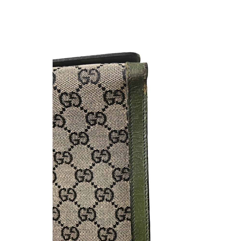 Rare Olive Green Gucci Monogram Collector Portfolio Briefcase | Circa 1960s-1970 - Picture 5 of 11